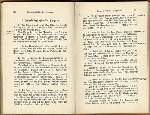 Deutsches Reich Ehe Recht Hochzeit Heirat Scheidung Gütertrennung Buch 1900