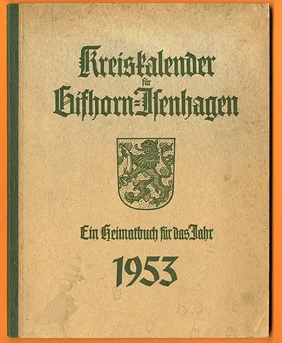 Niedersachsen Gifhorn Fallersleben Wittingen Isernhagen Heimat Kalender 1953