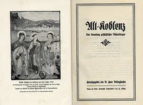 Rheinland Pfalz Alt Koblenz Mittelalter Stadt Geschichte Chronik 2 Bände 1929