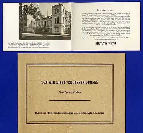 Deutsche Ostgebiete Deutsche Heimat Sammelwerk der Berliner Morgenzeitung 1954