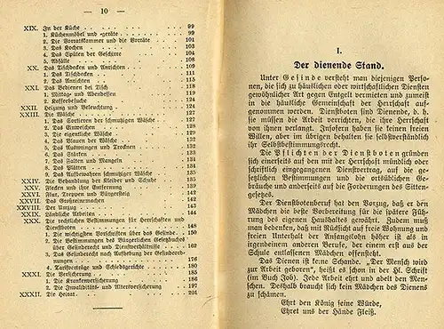Deutsches Reich Kultur Sozialgeschichte Lehrbuch für Dienstmädchen 1920