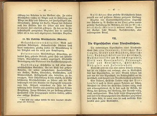 Deutsches Reich Kultur Sozialgeschichte Lehrbuch für Dienstmädchen 1920