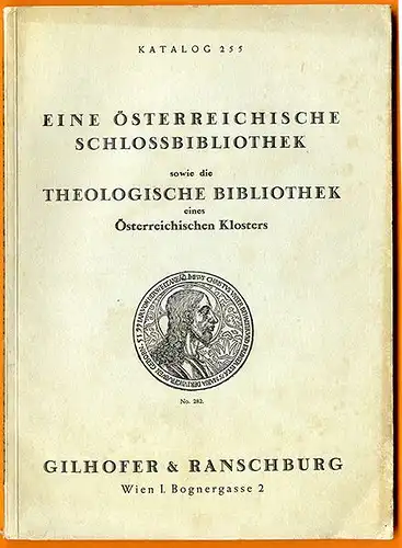 Österreich Wien Gilhofer & Ranschburg Bibliothek Bücher Auktion Katalog 1939 