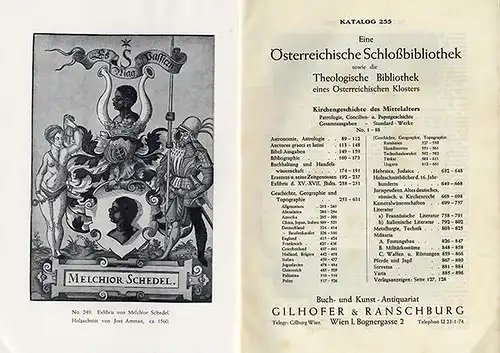 Österreich Wien Gilhofer & Ranschburg Bibliothek Bücher Auktion Katalog 1939 