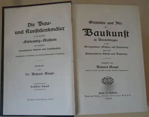 Schleswig Holstein Lauenburg Lübeck Ratzeburg Baukunst Denkmal Handbuch 1925   