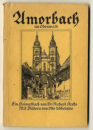 Baden Odenwald Amorbach gezeichnet von Otto Ubbelohde Kunst Grafik Buch 1923