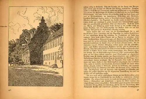 Baden Odenwald Amorbach gezeichnet von Otto Ubbelohde Kunst Grafik Buch 1923