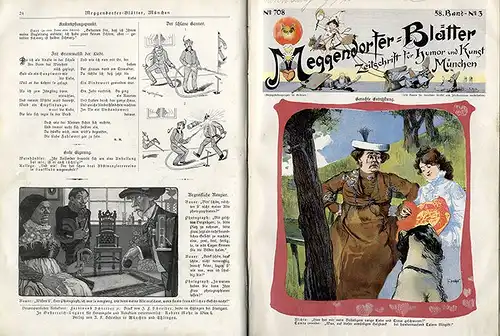 München Meggendorfer Blätter Humor Satire Zeitschrift Band 58/59 von 1905