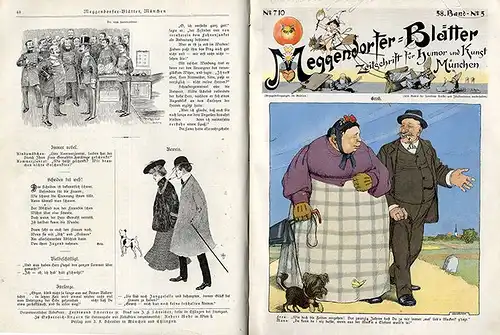 München Meggendorfer Blätter Humor Satire Zeitschrift Band 58/59 von 1905