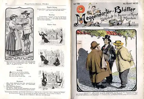 München Meggendorfer Blätter Humor Satire Zeitschrift Band 58/59 von 1905