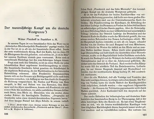 Westfalen Rheinland Elsaß Landschaft Politik Geschichte Heimat Volkskunde 1925