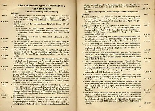 Sachsen Demokratischer Wiederaufbau Arbeitsplan der Stadtverwaltung Dresden 1949