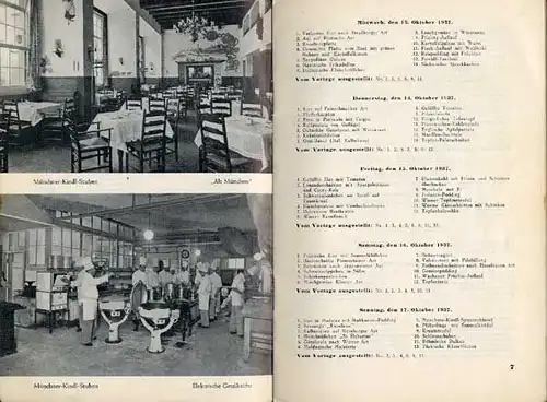 Frankfurt Bahnhof Quartier Bier Kneipe Lokal Münchner Kindlstuben Werbeheft 1937