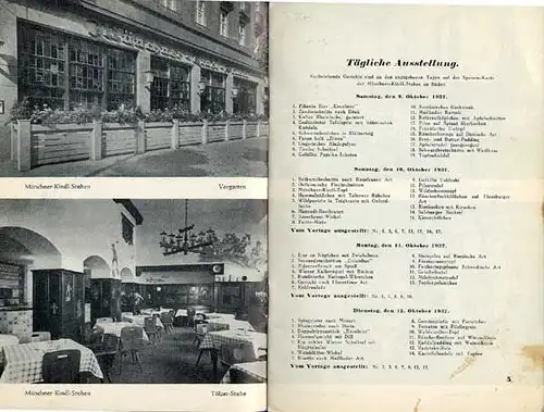 Frankfurt Bahnhof Quartier Bier Kneipe Lokal Münchner Kindlstuben Werbeheft 1937