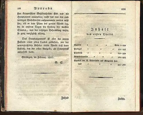 Europa Geschichte der Europäischen Staaten Freiherr von Spittler Berlin 1807