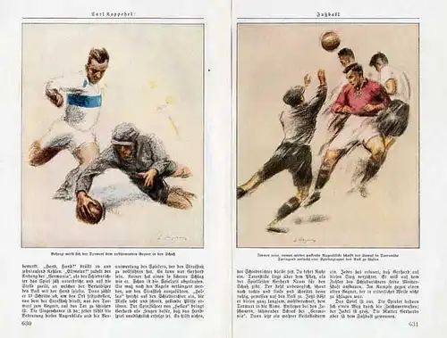 Kunst Malerei Sport Fußball Spiel gezeichnet von Ludwig Angerer 1931
