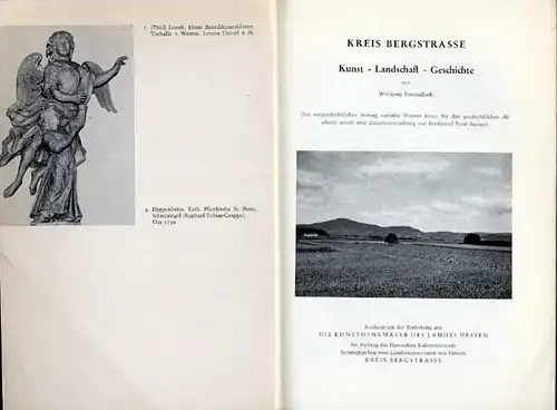 Hessen Kreis Bergstraße Landschaft Geschichte Kultur Heimatkunde Buch 1969