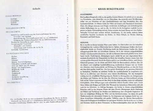 Hessen Kreis Bergstraße Landschaft Geschichte Kultur Heimatkunde Buch 1969