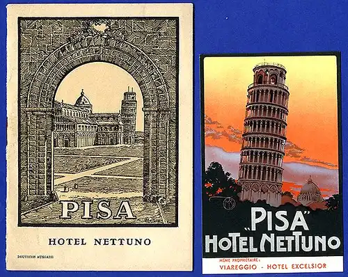 Italien Pisa Stadt Geschichte Kultur Kunst Reiseführer und Postkarte 1925