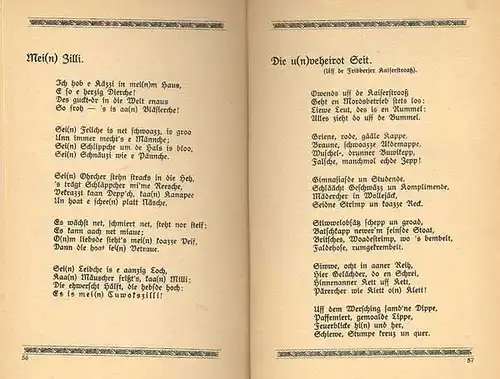 Rheinhessen Nassau Pfalz Wetterau Humor Verse Balladen in Mundart 3 Bände 1934