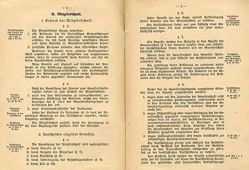 Baden Mannheim Seckenheim Darlehen und Kreditbank Statut Quittungsbuch 1928