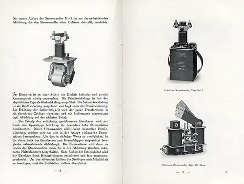 Berlin Siemens Elektrotechnik Meßwandler für Strom Anlagen Handbuch 1919