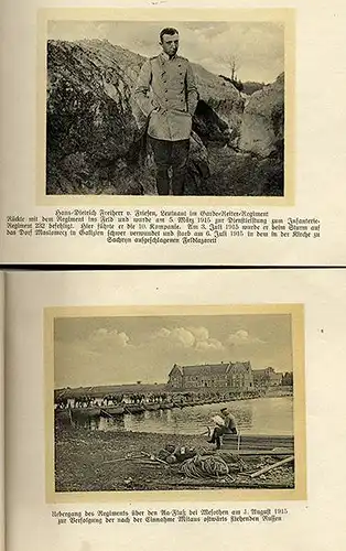 Weltkrieg Ostpreußen Polen Litauen Sächsisches Garde Reiter Regiment Foto Band