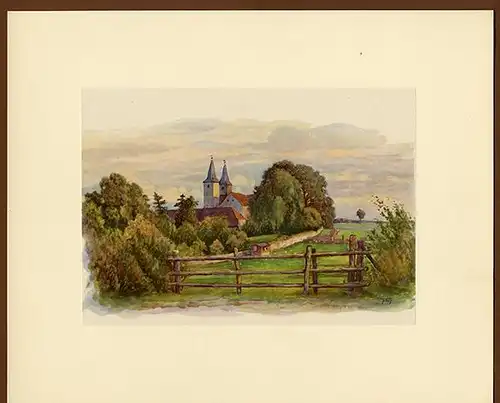 Niedersachsen Schöningen Helmstedt 13 Aquarelle Kunst Mappe Julius Menzel 1938