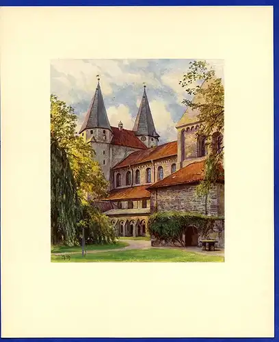 Niedersachsen Schöningen Helmstedt 13 Aquarelle Kunst Mappe Julius Menzel 1938