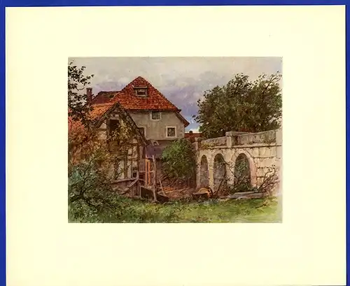 Niedersachsen Schöningen Helmstedt 13 Aquarelle Kunst Mappe Julius Menzel 1938