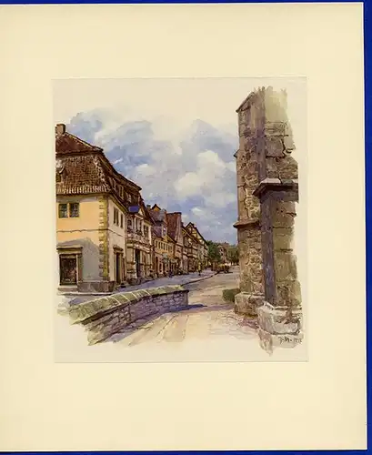 Niedersachsen Schöningen Helmstedt 13 Aquarelle Kunst Mappe Julius Menzel 1938