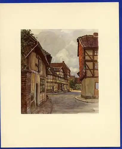 Niedersachsen Schöningen Helmstedt 13 Aquarelle Kunst Mappe Julius Menzel 1938