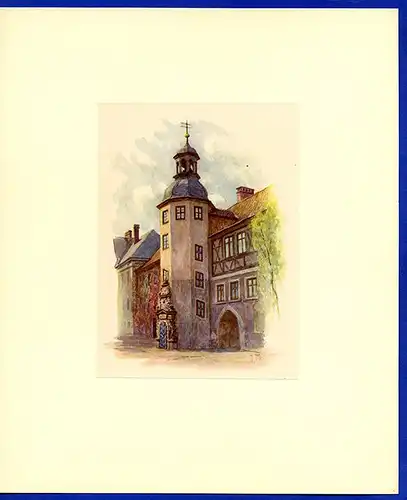 Niedersachsen Schöningen Helmstedt 13 Aquarelle Kunst Mappe Julius Menzel 1938