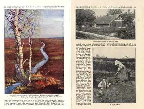 Deutschland Niedersachsen Ostsee Moore Landschaft Kultur Siedlung 1924