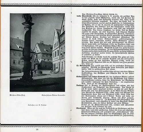 Bayern Franken Kronach Stadt Festung Rosenberg Geschichte Führer Stadtplan 1932