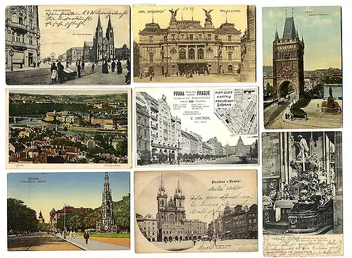 Tschechien Böhmen Sudeten Prag sehr schöne Sammlung 50 alte Postkarten um 1900