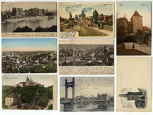 Tschechien Böhmen Sudeten Prag sehr schöne Sammlung 50 alte Postkarten um 1900