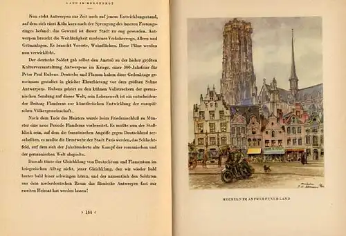  Belgien Flandern Weltkrieg Deutsche Besetzung Kunst Grafik Buch 1942