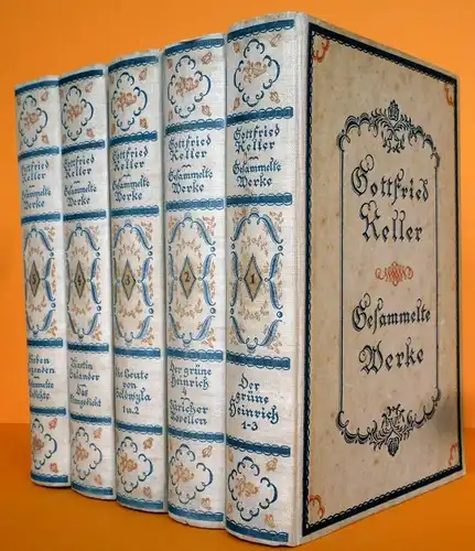 Deutsche Literatur Schweiz Gottfried Keller Werke 8 Bände komplett Reclam 1929