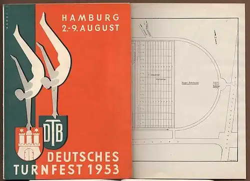 Hamburg Elbe Sport Deutsches Turnfest Festschrift Programm 1953