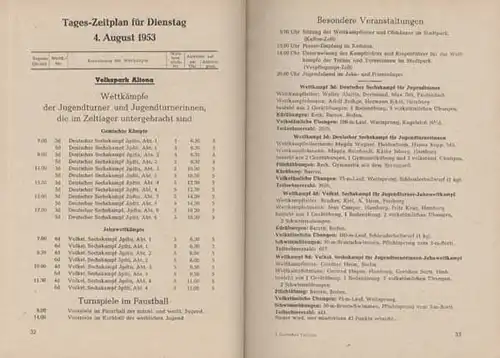 Hamburg Elbe Sport Deutsches Turnfest Festschrift Programm 1953