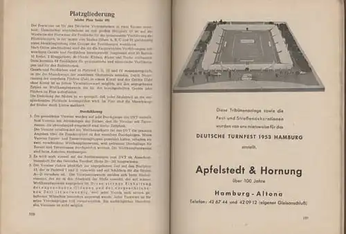 Hamburg Elbe Sport Deutsches Turnfest Festschrift Programm 1953