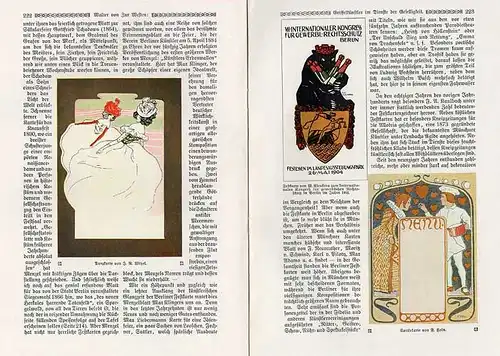 Grafik Jugendstil Künstlerkarten Feste und Einladung Griffelkunst 1910