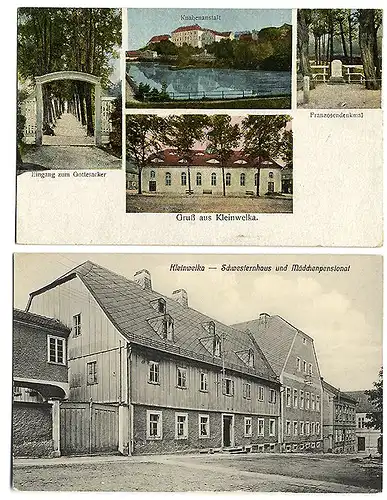 Sachsen Bautzen Erziehungsanstalt Pensionat Kleinwelka 6 alte Postkarten 1910