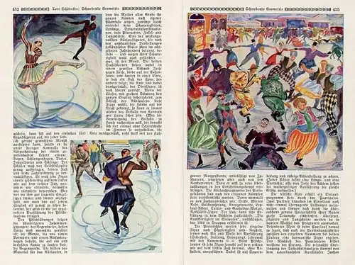 Kunst Malerei Winter Sport  Schlittschuh Eislauf der Maler Toni Schönecker 1927