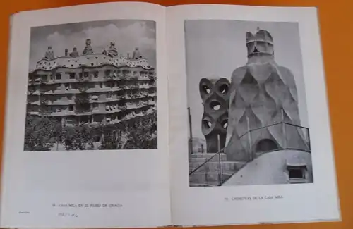 Spanien Barcelona Kunst Architektur Moderne Antoni Gaudí Buch 1954