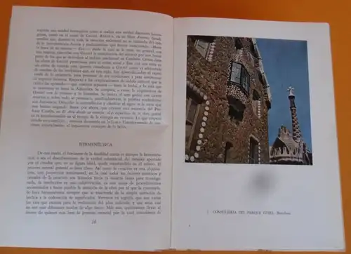 Spanien Barcelona Kunst Architektur Moderne Antoni Gaudí Buch 1954