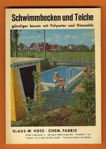 Schwimmbecken Gartenteich aus Polyester und Glasfaser Chemie Fabrik Voss 1968