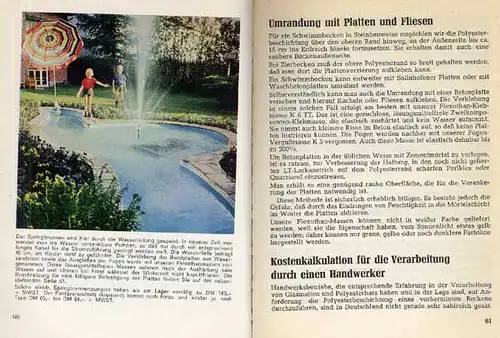 Schwimmbecken Gartenteich aus Polyester und Glasfaser Chemie Fabrik Voss 1968