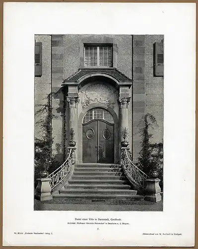Hessen Darmstadt Jugendstil Villa Portal Goethestraße Architekt Metzendorf 1908